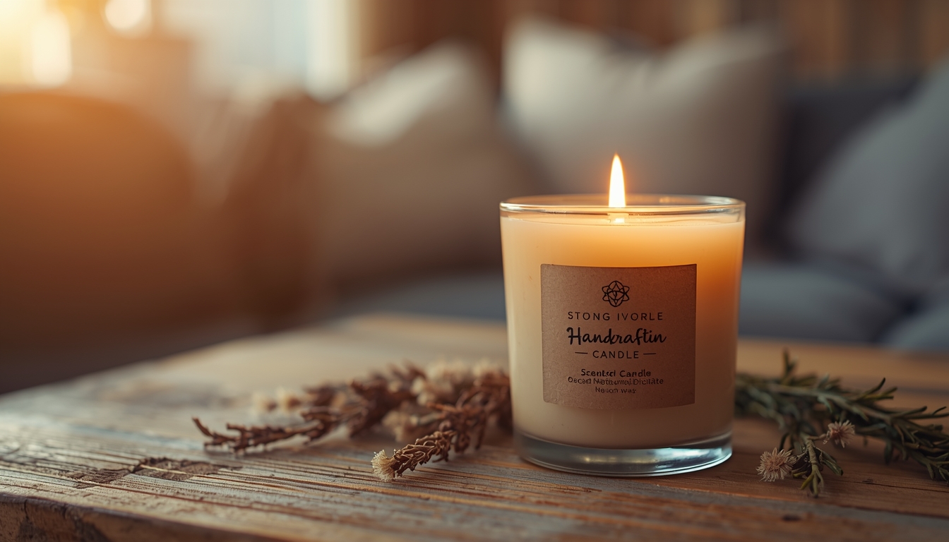 Handcrafted scented candle